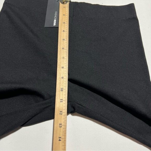 New Fashion Nova Black High-Waist Structured Leggings - Picture 4 of 5